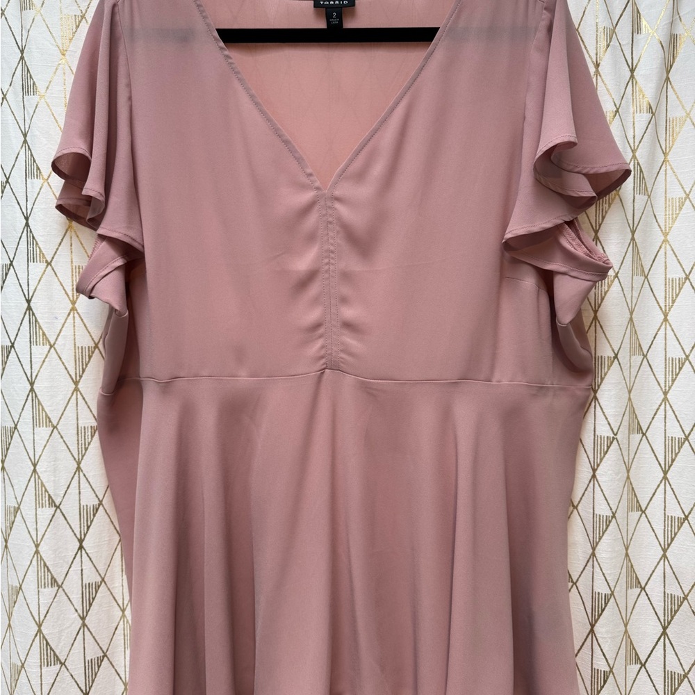 Torrid size 2 Elegant Mauve Blouse